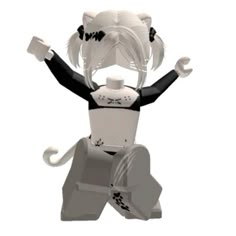 a white and black robot with arms outstretched