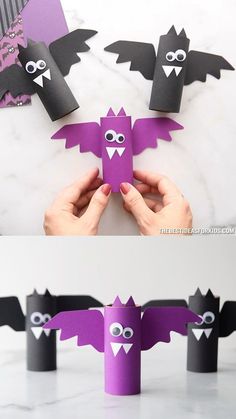 the paper bat craft is ready to be made