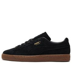 PUMA Suede 'Black Gum' 381174-01 (SNKR/Skate/Unisex/Low Top) Black Suede Urban Skate Shoes, Urban Black Suede Skate Shoes, Puma Suede, Black Gums, Sneakers Black, Low Top, Gum, Lookbook, Sneakers