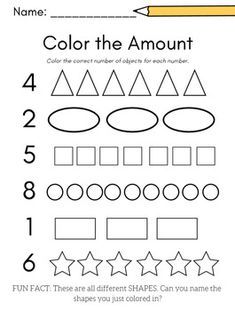 the printable worksheet for numbers and shapes to practice number recognition in children's handwriting