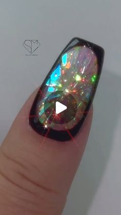 Holographic Nail Designs, Chrome Nail Colors, Glass Nails Art, Aurora Nails, Makeup Video, Nail Techniques, Fancy Nails Designs, Pretty Nail Art Designs, Nail Art Designs Videos