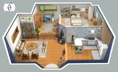 the floor plan of a two bedroom apartment with living room and dining area is shown