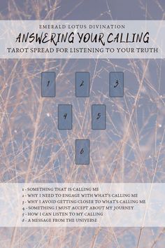 the cover of answering your calling, with four squares in front of it and an image of