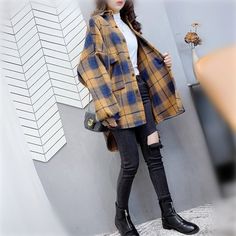 This shirt is perfect for those who are looking for a new shirt for a good price. It is fashionable, stylish, and it will look great on anyone who wears it. Do you wanahavit? Trendy Yellow Shirt For Fall, Trendy Yellow Fall Shirt, Casual Yellow Shirt For Fall, Yellow Long Sleeve Flannel Shirt For Fall, Women Plaid Shirt, Korean Shirts, Girls Outwear, Plaid Shirt Women, Female Tops