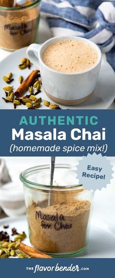 the ingredients for homemade masala chai in small bowls