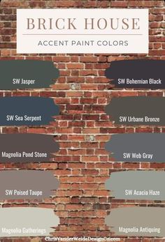 brick house accent paint colors in different shades