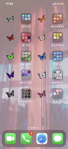 an iphone screen with several different icons on the bottom left side and top right hand corner