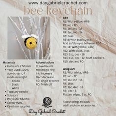 an advertisement for bee revachin with instructions on how to crochet it