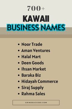 the business name for kawaii's business names