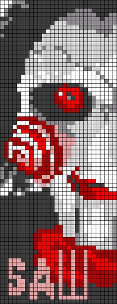 a cross - stitch pattern of a baseball player holding a bat and wearing a helmet