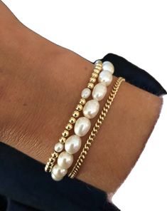 Gold Ball Bracelet, Modern Pearl Jewelry, Bracelet White Gold, Gold Pearl Bracelet, Arrowhead Necklace, Pearl Jewellery, Ball Bracelet, Dainty Gold Necklace, Minimalist Bracelet