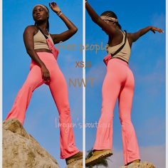 These Leggings Are Butter Soft And Very Stretchy High Waisted Neon Coral M/L Should Fit A Size 4,6-8,10 Small 12 Xs/S Should Fit A Size 00,0-2,4 Small 6 11” Flare Inset Ankle Opening For M/L, 10” For Xs/S Photos Shown Are Of The Xs/S Unless Otherwise Stated Add 1” To All For The M/L Inseam 33” Please See All Photos I Have These In Other Colors ( 10% Off Any Two Items From This Store And Over 5000 Available Choices) There Is No Tag As They Came With No Tag But They Are Brand New Boutique Bought I Trendy Full Length Pink Yoga Pants, High Stretch Pink Summer Pants, High Stretch Pink Pants For Summer, Trendy Pink Stretch Yoga Pants, Pink Full Length Yoga Pants For Summer, High Waist Pink Yoga Pants For Spring, Pink Yoga Pants For Spring Loungewear, Trendy Pink Yoga Pants, Pink High Stretch Leggings For Summer