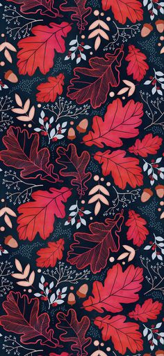 an image of red leaves on a black background