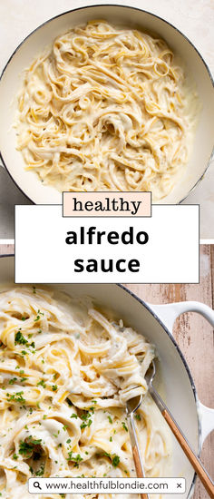 This secretly healthy Alfredo sauce is irresistibly creamy and rich, without any heavy cream or butter. Ready in under 20 minutes, it's lightened up with low-fat cream cheese, parmesan, and skim milk—making it the perfect choice for a quick and easy weeknight dinner! Cauliflower Alfredo Sauce Healthy, Oat Milk Alfredo Sauce, Alfredo Sauce Recipe No Heavy Cream, Healthy Alfredo Sauce Recipe, Healthy Alfredo, Easy Dressing Recipe, Healthy Alfredo Sauce