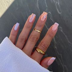 50 Most Trending Summer Gel Nails to Inspire Your Ideas Summer Gel Nails, Simple Gel Nails, Summery Nails, Simple Acrylic Nails, Cute Summer Nails, Acrylic Nails Coffin Short, Summer Acrylic Nails