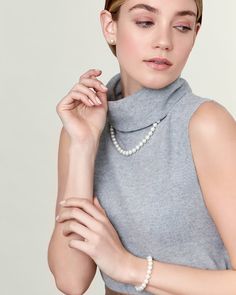 This freshwater set would make a great gift for any occasion! This full set includes 8.0-8.5mm White Freshwater Pearl Necklace, bracelet, and stud earrings. This pearl set is available in both our AAA and AAAA quality.
Stud earrings and clasps will be matched according to the gold color chosen. Timeless Jewelry With Round Beads, Timeless Single Strand Jewelry, Everyday Luxury Classic Pearl Necklace, Elegant Pearl White Bracelet, Leather Pearl Jewelry, Pearl Trend, Single Pearl Necklace, Pearl Engagement Ring, Golden South Sea Pearls