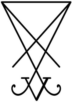 the sigiln symbol is an inverted triangle with two swords in it, which are crossed