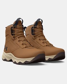 Armor Boots, Brown Hiking Boots, Jungle Boots, Military Tactical Boots, Under Armour Shoes, Tactical Boots, Stylish Boots, Sneakers Men Fashion, Boots And Sneakers