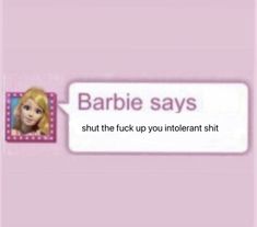 barbie is a sign that ur not has an emo on it and the caption reads barbie says this is a sign that ur not