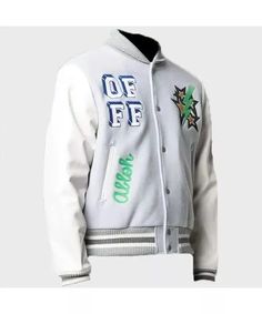 Off White Varsity Jacket, Celebrities Leather Jacket, Fringe Leather Jacket, Varsity Jackets, Varsity Jacket Men, Lil Durk, Mens Casual Dress Outfits, Daily Cleaning, Letterman Jacket