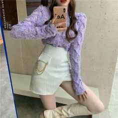 Fashion Outfits Korean, Girly Style Outfits, Korean Fashion Summer, Very Peri, Crop Top And Leggings, Mini Dress Fashion, Easy Trendy Outfits, Kpop Outfits