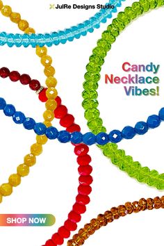 Dazzling colored gemstones and radiant Czech fire-polished glass combine to create necklaces you'll want for Summer but will wear all year long! Necklaces For Summer, Candy Necklaces, Colored Gemstones, Colorful Candy, To Create, Necklaces, Candy