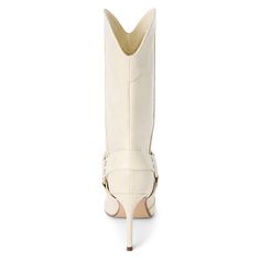 Vegan Western-inspired stiletto boot with harness detail. Western Boot, Western Boots, Boots