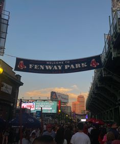 the entrance to fenway park, home of the boston red sox and an mlb baseball team