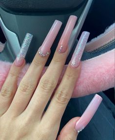 Nagel Tips, Manicure Diy, Flower Nail Designs, Fake Nails With Glue, Ballerina Nails, Acrylic Nails Coffin, Diy Manicure, Artificial Nails