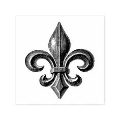 a black and white drawing of a fleur de lis