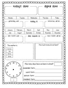 the worksheet for teaching about time