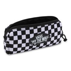 Keep your school supplies organized in an Off-The-Wall fashion with the Off The Wall Pencil Pouch, featuring a cool neon flame pattern and Vans logo on the front. 100% Recycled Polyester Fabric Zip pencil pouch Capacity: 0.5 Liters Dimensions: 3'' X 7 3/4'' X 2'' Back To School Black Pencil Case, Black Pencil Case With Zipper For Back To School, Back To School Black Pencil Case With Zipper, Trendy White Pencil Case For Students, Black Zipper Pouch Pencil Case For Students, Trendy Black Pencil Case For School, Casual Pencil Case For Back To School, Trendy White School Stationery, White Vans Bags