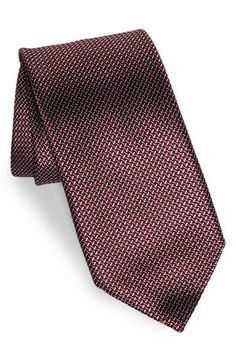 The Italian luxury fashion house brings its timeless elegance to a sleek jacquard tie masterfully crafted in Italy from rich Mulberry silk. 100% silk Dry clean Made in Italy Luxury Silk Ties For Office, Luxury Silk Ties For Work, Luxury Silk Ties For Semi-formal Occasions, Silk Ties For Work, Red Elegant Suit And Tie Accessories For Workwear, Elegant Silk Ties With Silk Mark Certification, Elegant Red Silk Tie, Elegant Silk Mark Certified Ties, Red Silk Tie For Business