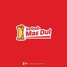 kebab mas dul logo on a red background