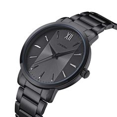 Women's Elegant Watches - wnkrs Modern Black Metal Watches, Black Metal Analog Watch, Black Metal Watches, Black Timeless Watch With Bracelet Strap, Timeless Black Watch With Bracelet Strap, Black Metal Watch As A Gift, Black Metal Watch Accessories With Metal Dial, Classic Black Metal Watch, Formal Black Watches With Bracelet Strap