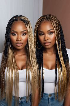 Jumbo Knotless, Vacation Hair, 2 Braids, Big Box Braids Hairstyles, African Hair Braiding Styles, Blonde Braids, Braided Cornrow Hairstyles, Box Braids Hairstyles For Black Women, Braided Hairstyle