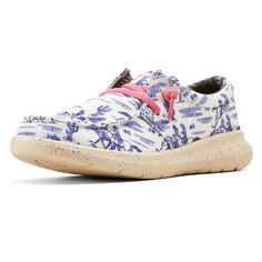 Women`s Navy Westbound Print Hilo Casual Ariat Women, No Tie Laces, Fun Patterns, Kinds Of Shoes, Cool Patterns, Women Shoes, Navy, Boots, Lace