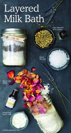 Imbolc Recipes, Diy Beauty Gifts, Săpunuri Handmade, Bath Recipes, Natural Beauty Diy, Dead Sea Salt, Dried Rose Petals, Beauty Diy, Rose Essential Oil