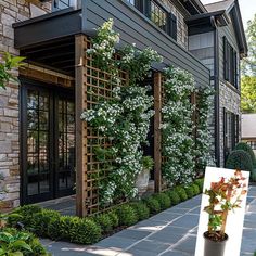 a house with a garden on the outside