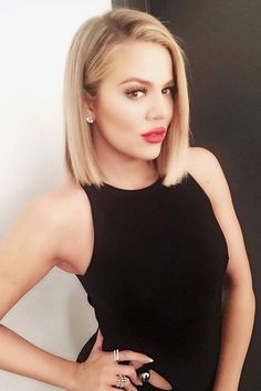 Khloe Kardashian Hair, Celebrity Bobs, Kardashian Hair, Lob Haircut, Bohemian Hairstyles, Short Straight Hair, Penteado Cabelo Curto, Easy Hair, Blonde Bobs