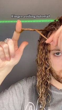 Finger coiling tutorial. @romain.berg_ #curlyhair #curlybarbie | Instagram Curly Hairstyles For Thinner Hair, Finger Curling, Finger Coiling, Curling Tips, Finger Curls, Wavy Hair Care, Curl Tutorial, Curly Hair Tutorial