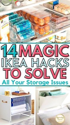 Ready to finally get organized like a pro? With these genius IKEA Hacks, DIY home organization has never been easier. Add these budget friendly, chic and trendy DIY storage ideas to your home to maximise storage space and finally get organized at home. You'll LOVE these clever storage organization ideas! #ikeahacks #organization #homedecor #DIYstorage #DIYorganization #homerenovation #decorideas Ikea Pantry Organization Ideas, Pantry Organization Ideas Ikea, Smart Storage Ideas For Small Spaces, Small Item Organization, Ikea Hacks Kitchen Storage, Snacks Organization Ideas, Napkin Storage Ideas, Snack Storage Ideas Small Spaces, Cereal Organization Storage Ideas