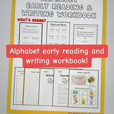 an alphabet and writing workbook for early readers