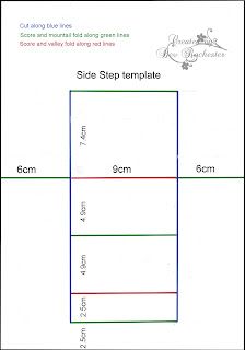 the side step template is shown with measurements for each area and how to use it