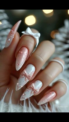 Uñas Coquette, Elegant Touch Nails, Girls Nail Designs, Coquette Nails, Junk Nails, May Nails, Stylish Nails Designs, Nail Care Tips