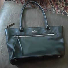 Amazing Quality Black Leather Handbag With Zipper Closure From Kate Spade - Gently Used, In Great Condition, With Feet! Made Of A Soft Leather, Retails $425 Great If You Like Reformation Coach Longchamp Tory Burch Marc Jacobs Black Leather Handbag, Bags Kate Spade, Black Leather Handbags, Kate Spade Bags, Kate Spade Bag, Leather Handbag, Soft Leather, Leather Handbags, Marc Jacobs