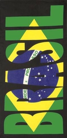 the brazil soccer team is depicted on a black t - shirt with green, yellow and blue stripes