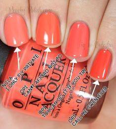 Opi Colors, Opi Nail Colors, Orange Nail, Coral Nails, Opi Nail Polish, Hot Spicy, Opi Nails, Manicure Y Pedicure, Nail Color