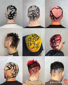 Buzzed Hair Dye Designs, A Bob Haircut, Flame Hair, Cool Hair Designs