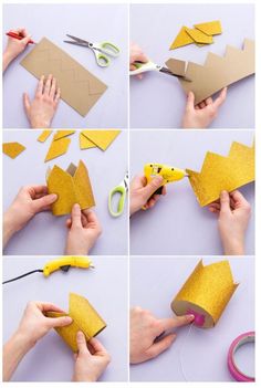 the process to make a paper bird with scissors